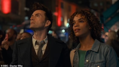 Photo of Doctor Who 60th anniversary special titles are REVEALED: Trailer shows David Tennant and Catherine Tate embarking on three epic adventures with newcomer Yasmin Finney
