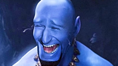 Photo of Robin Williams Becomes Live-Action Blue Genie in Aladdin Fan Art